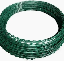 Razor Wire 450mm PVC Coated Green